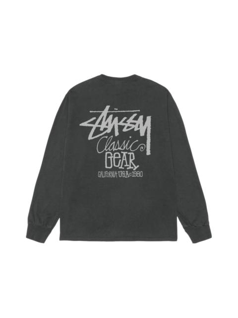 Stussy Classic Gear L/S Pigment Dyed Tee Black