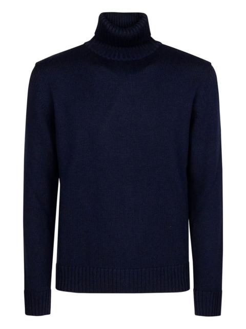 high-neck wool sweater