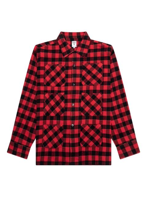 six-pocket checkered shirt