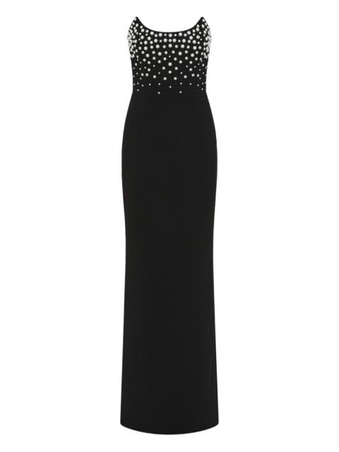 Lynette embellished-upper strapless gown