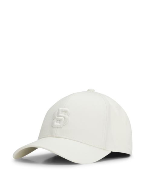 COTTON-TWILL CAP WITH EMBROIDERED DOUBLE B MONOGRAM
