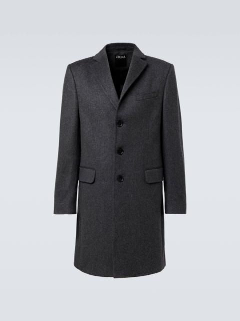 Wool and cashmere-blend coat