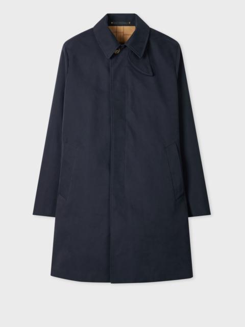 Navy Double-Face Cotton-Nylon Mac