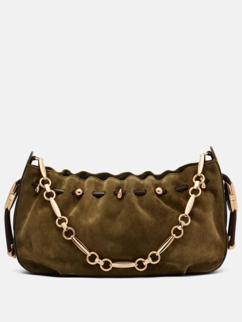 Halcyon suede shoulder bag