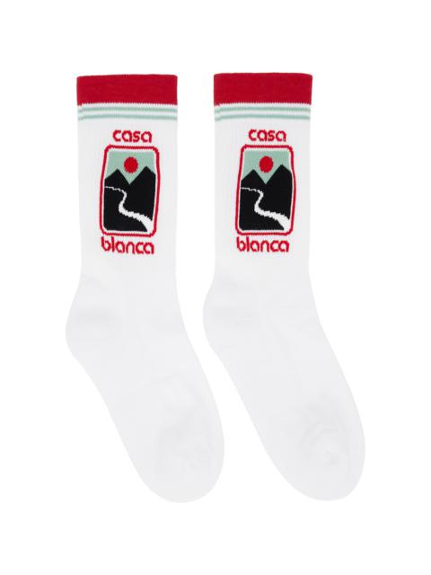 White Sunset Valley Socks