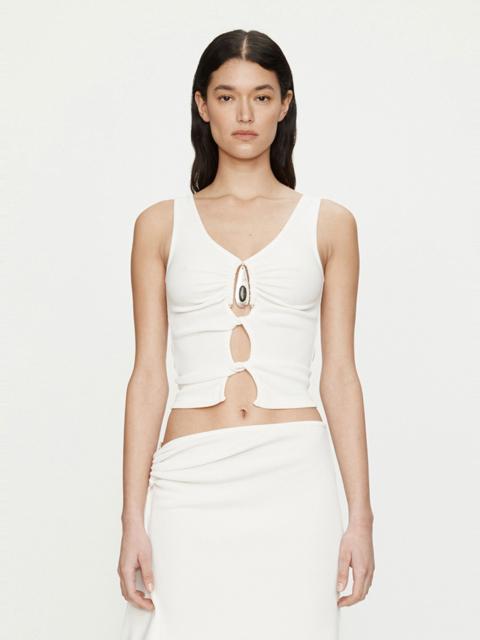 Crystal Pendant Open Twist Tank