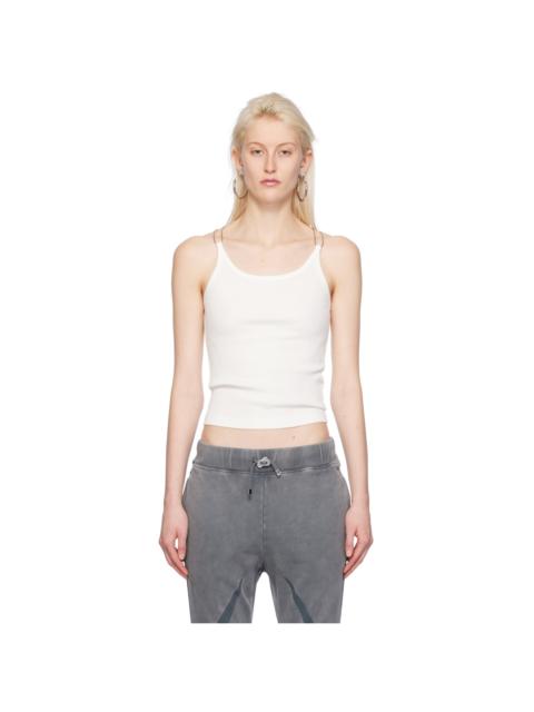 White Wire Strap Tank Top