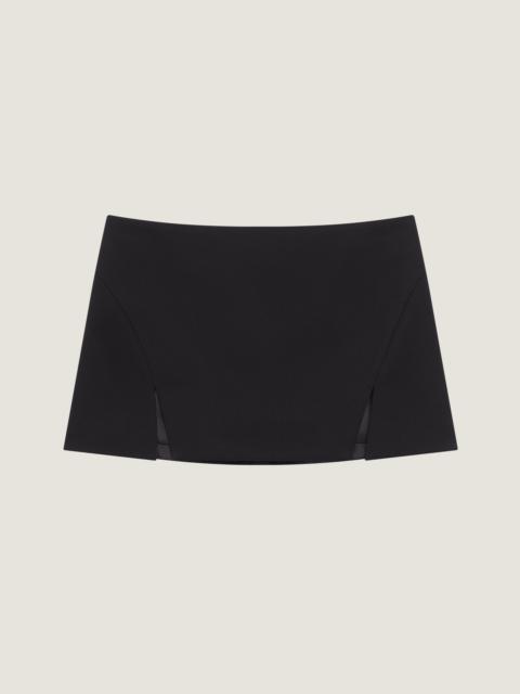 SLICED MINI SKIRT IN WOOL