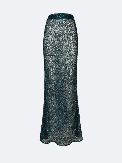 Net Paillette Maxi Skirt