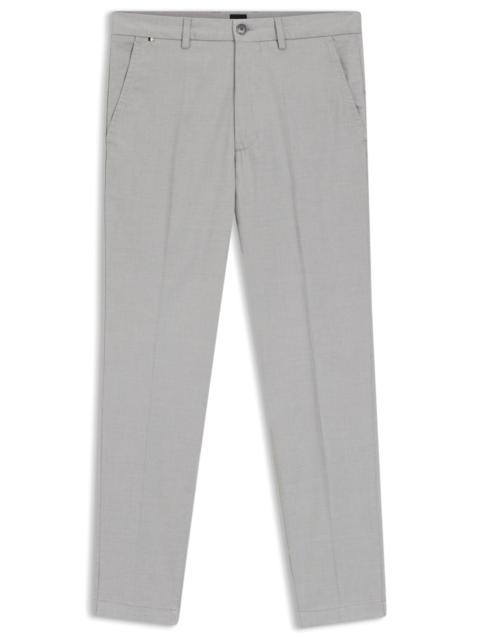 SLIM-FIT TROUSERS IN STRETCH-COTTON DOBBY