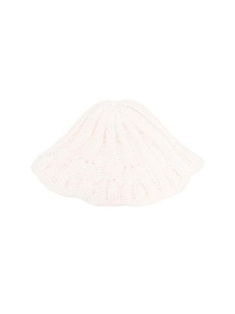 ribbed knit bucket hat