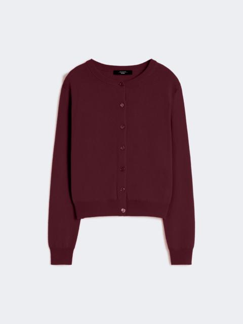Wool and cashmere cardigan - BORDEAUX