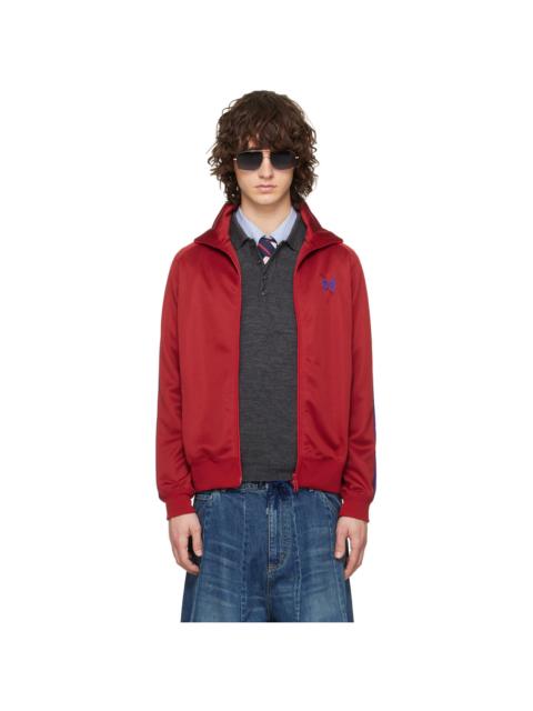 Red Poly Smooth Track Jacket