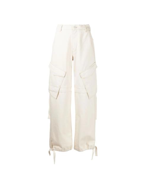 wide-leg cargo trousers