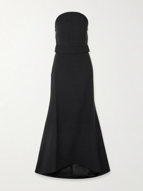 Ember belted crepe maxi dress Black