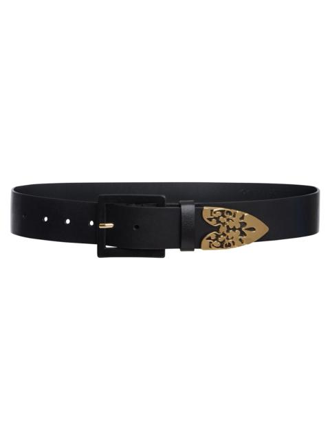 Gold End Leather Belt