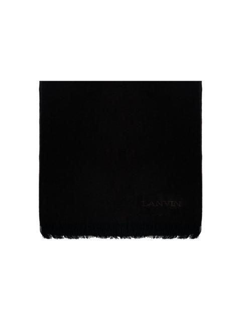 logo-embroidered scarf