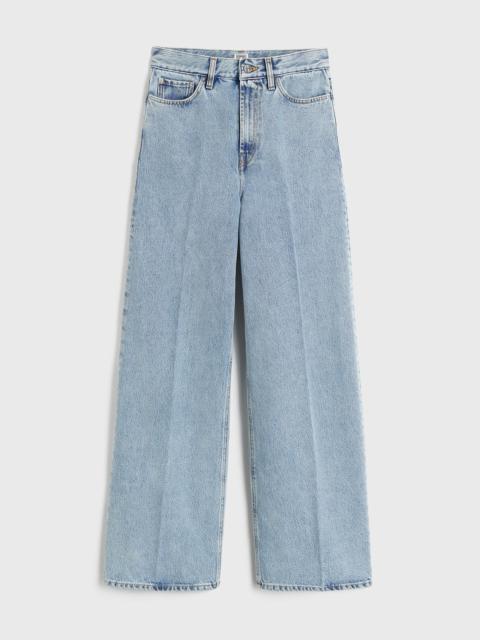 Wide leg denim cool blue
