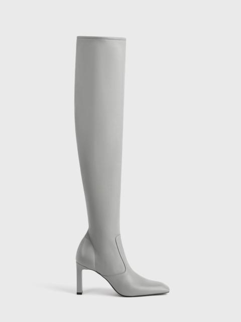 Nappa over-the-knee boots light grey