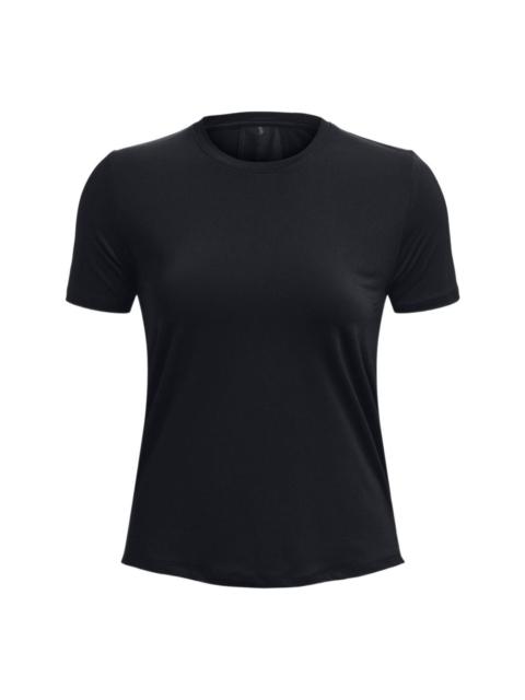 (WMNS) Under Armour Rush Vent T-shirt 'Black' 1379043-001