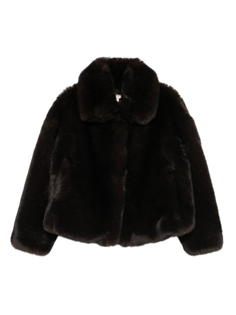 classic-collar shearling jacket