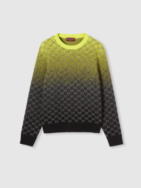 GG wool cashmere jacquard sweater