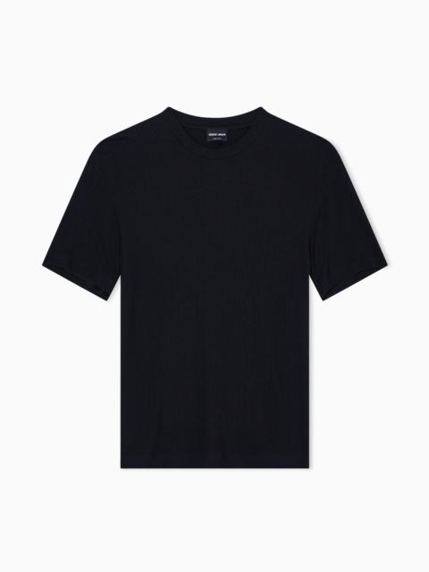 ASV STRETCH CASHMERE AND VISCOSE-BLEND CREW-NECK T-SHIRT