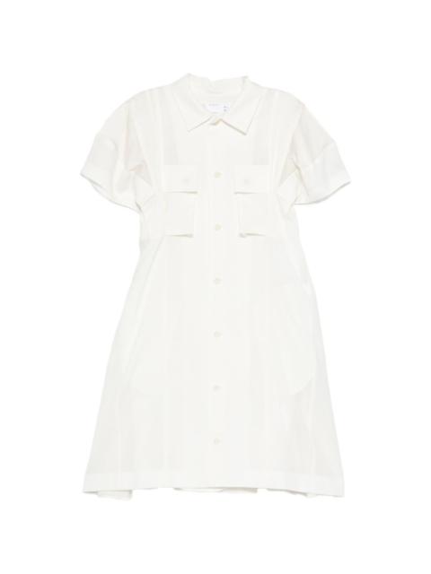 panelled shirt mini dress