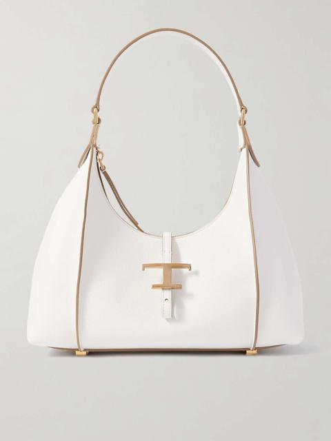 Textured-leather shoulder bag