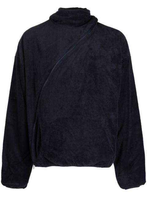 off-centre hooded jacket