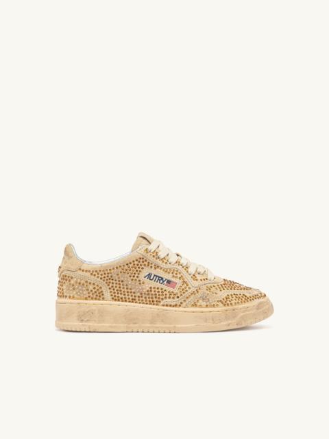 MEDALIST LOW 'CRYSTAL' MICRO RHINESTONES SNEAKERS BRONZE