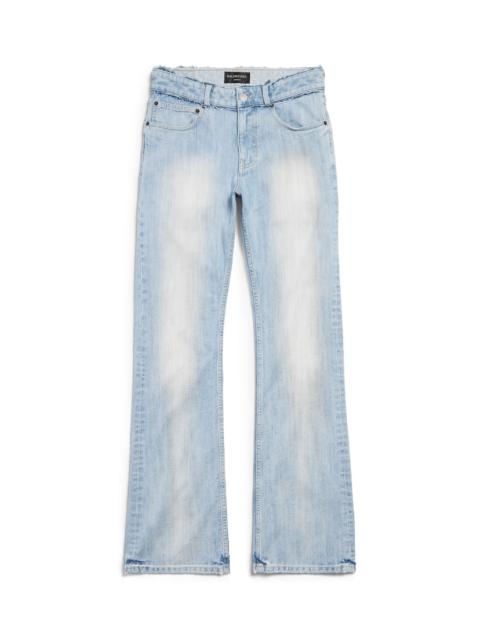 Women's Low Waist Pants in Light Blue