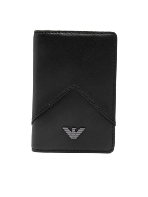 logo-detail leather wallet