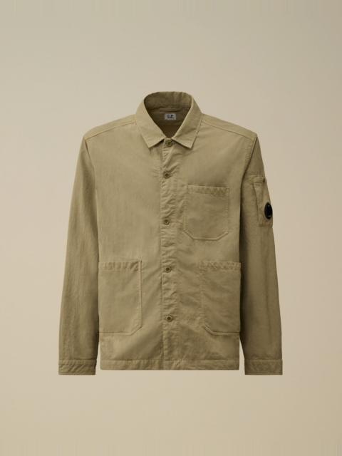 Diagonal Flatt Nylon Button Overshirt