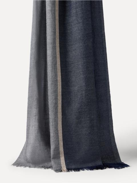 Cashmere and silk color block scarf