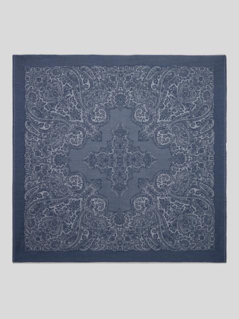 WOOL SHAWL WITH JACQUARD MOTIF