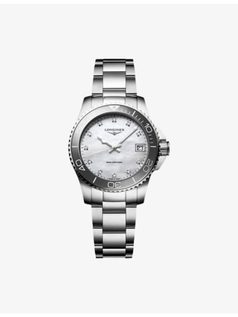 L3.370.4.87.6 HydroConquest Bicolour Stainless-Steel And 0.044ct Diamond Quartz Watch