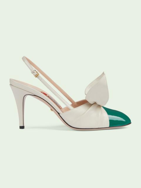 Women's mid-heel slingback pump