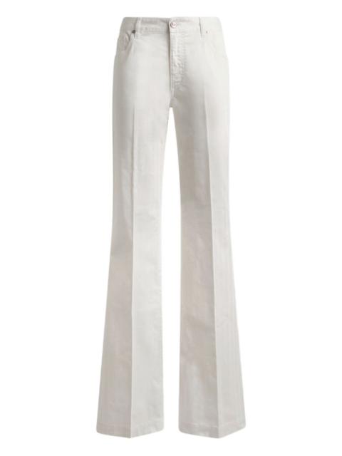 Pegaso-embroidery cotton jeans