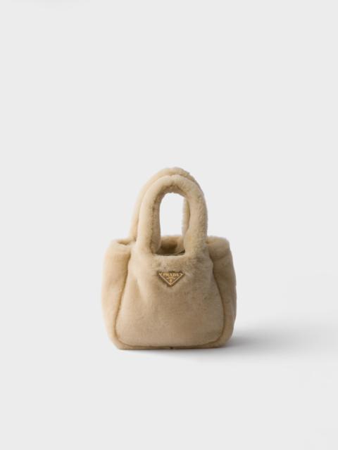 Shearling mini handbag