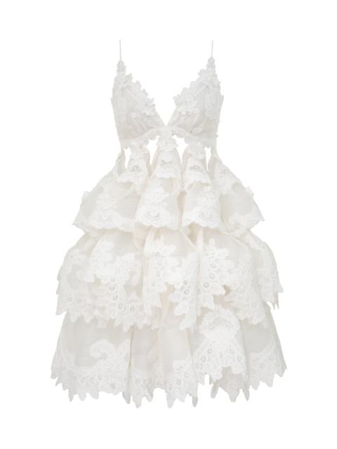 CRUSH TIERED LACE DRESS