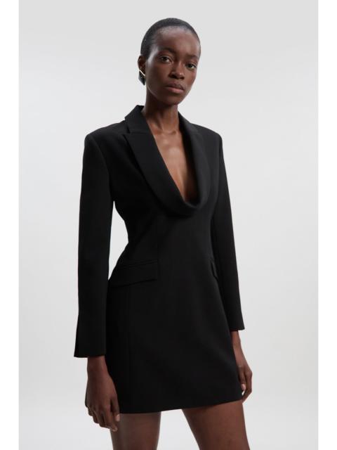 Tall Polished Tailored Cowl Neck Blazer Mini Dress