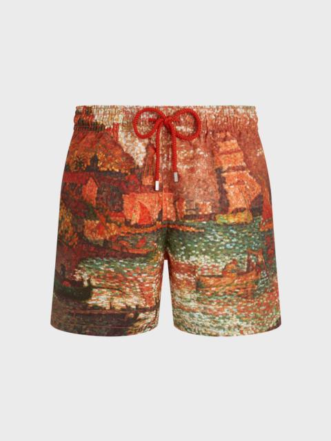 Men 360 Swim Trunks Sortie Du Port De St Tropez - Vilebrequin x Paul Signac