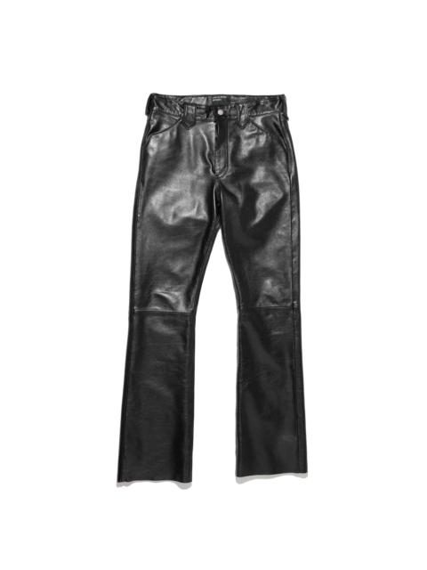 PILOT LEATHER FLARE JEANS