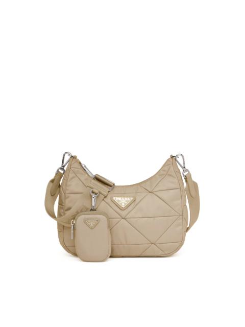 Re-Nylon padded hobo bag