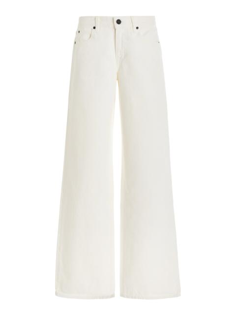 Mica Mid-Rise Wide-Leg Jeans white