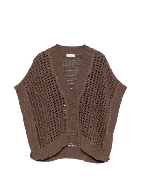 open-knit cardigan