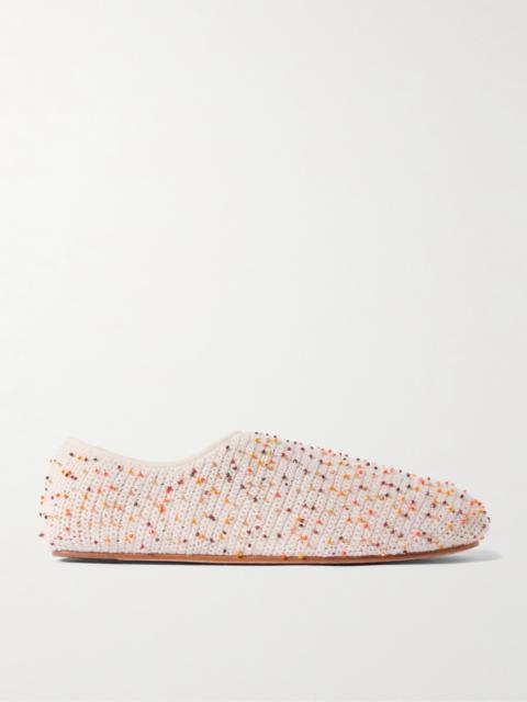Callie Beaded Crocheted Ballet Flats