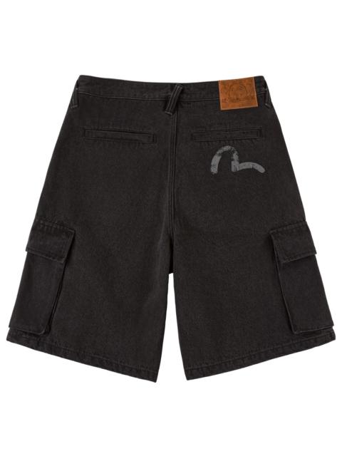 Multi-Pocket Seagull Black Jorts