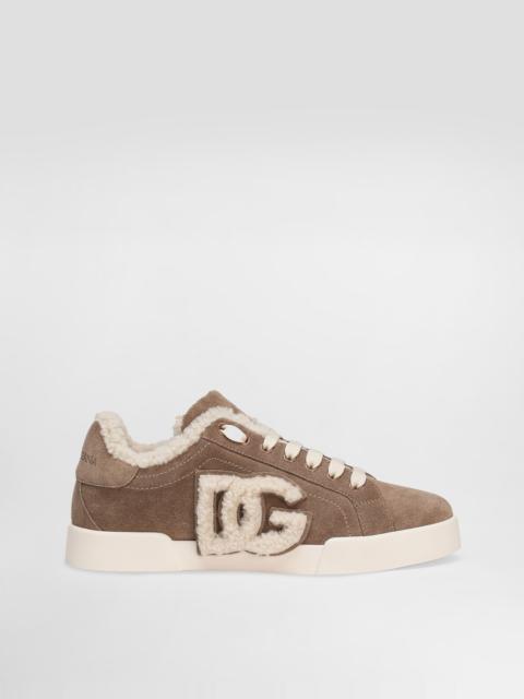Portofino light sneakers in calfskin and sheepskin